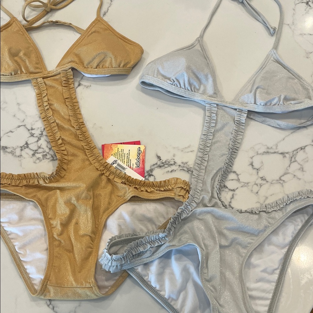 Billabong pair Gold and Silver Women's Bikini Set